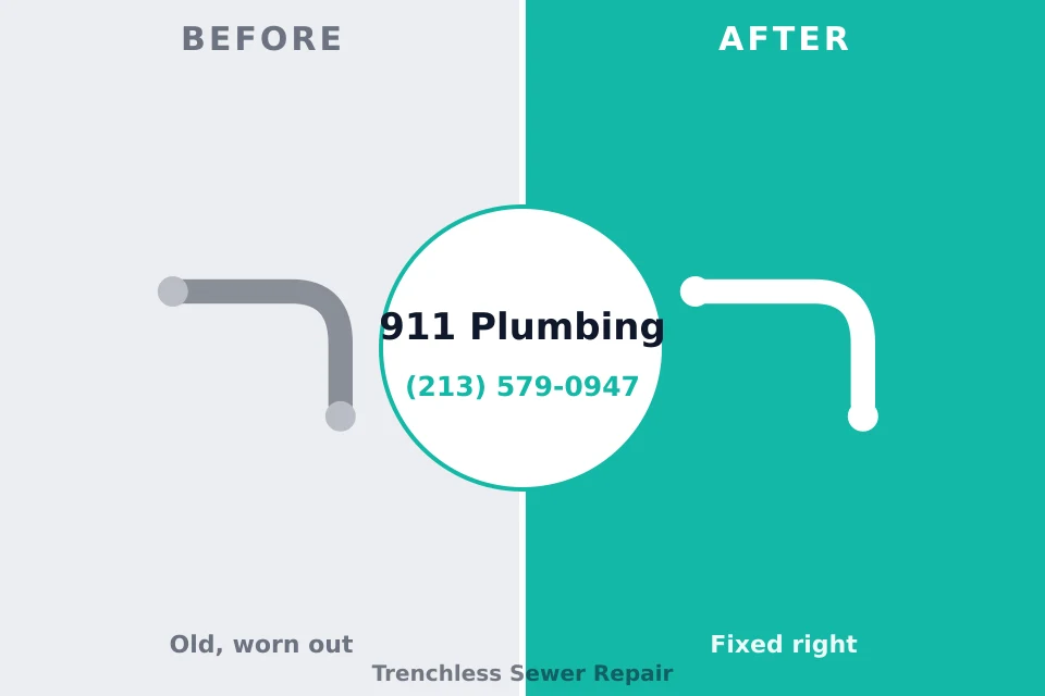 Before and after: plumbing repair Spring Park, MN